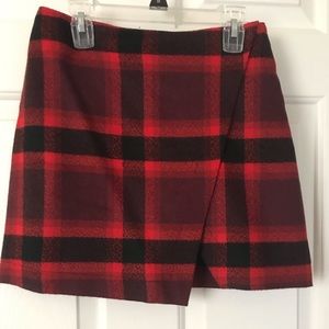 Wool envelope skirt